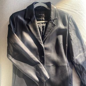Genuine leather blazer